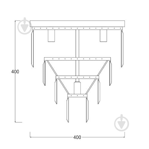 Люстра Zuma Line Amedeo 40x40 см 5x40 Вт E14 хром - фото 3