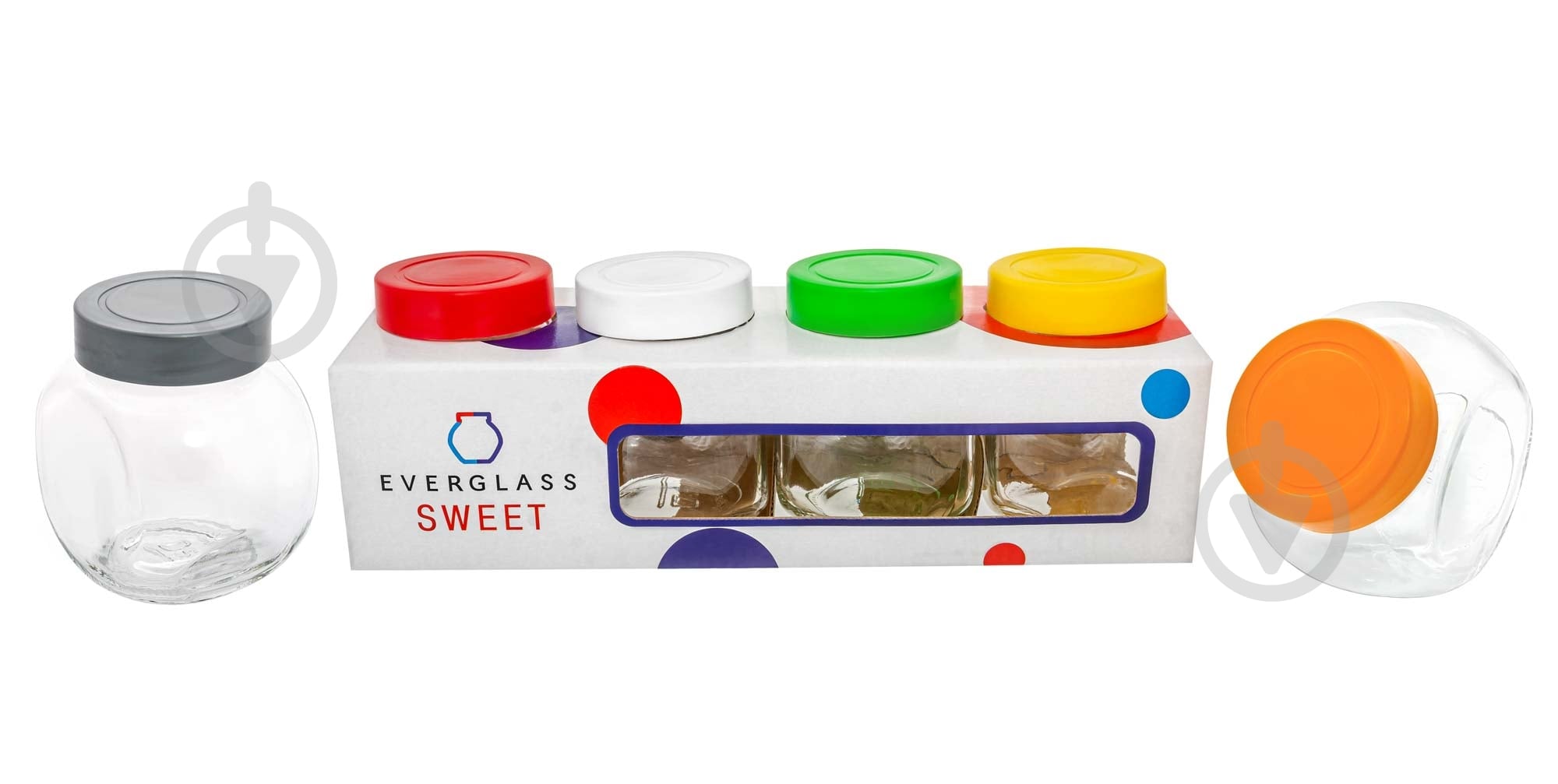 Банка для специй Everglass Sweet 200 мл 4 шт. цвет в ассортименте - фото 1