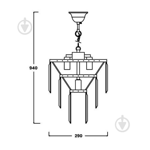 Люстра Zuma Line Amedeo 4x40 Вт E14 хром - фото 3