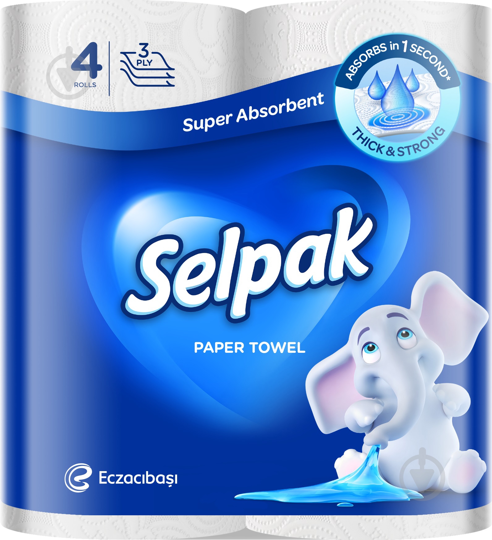 Паперові рушники Selpak тришаровий 4 шт. - фото 1