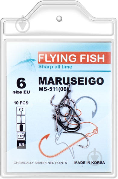 Крючок Flying Fish MARUSEIGO №6 20 г 10 шт. MS-511(06) - фото 1