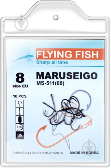 Крючок Flying Fish MARUSEIGO №8 20 г 10 шт. MS-511(08) - фото 1 Крючок Flying Fish MARUSEIGO №8 20 г 10 шт. MS-511(08) - фото 1