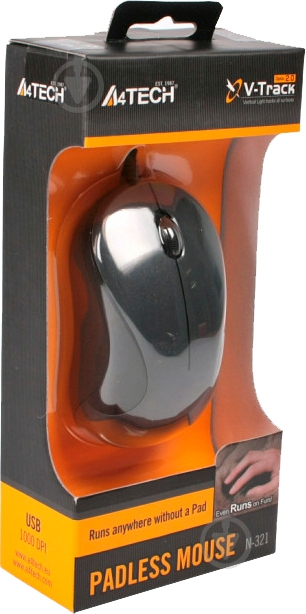 Мышка A4Tech N-321-1 Glossy Grey - фото 4