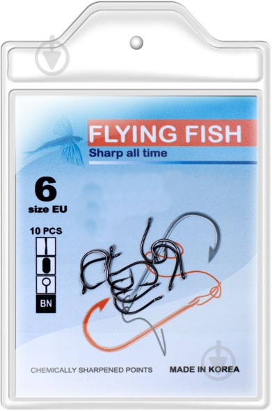 Крючок Flying Fish №6 20 г 10 шт. CS-214(06) - фото 1