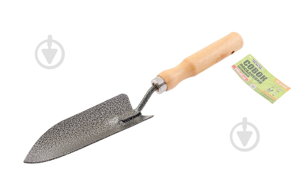 Совок посадочный MasterTool зауженный с деревянной ручкой - фото 1