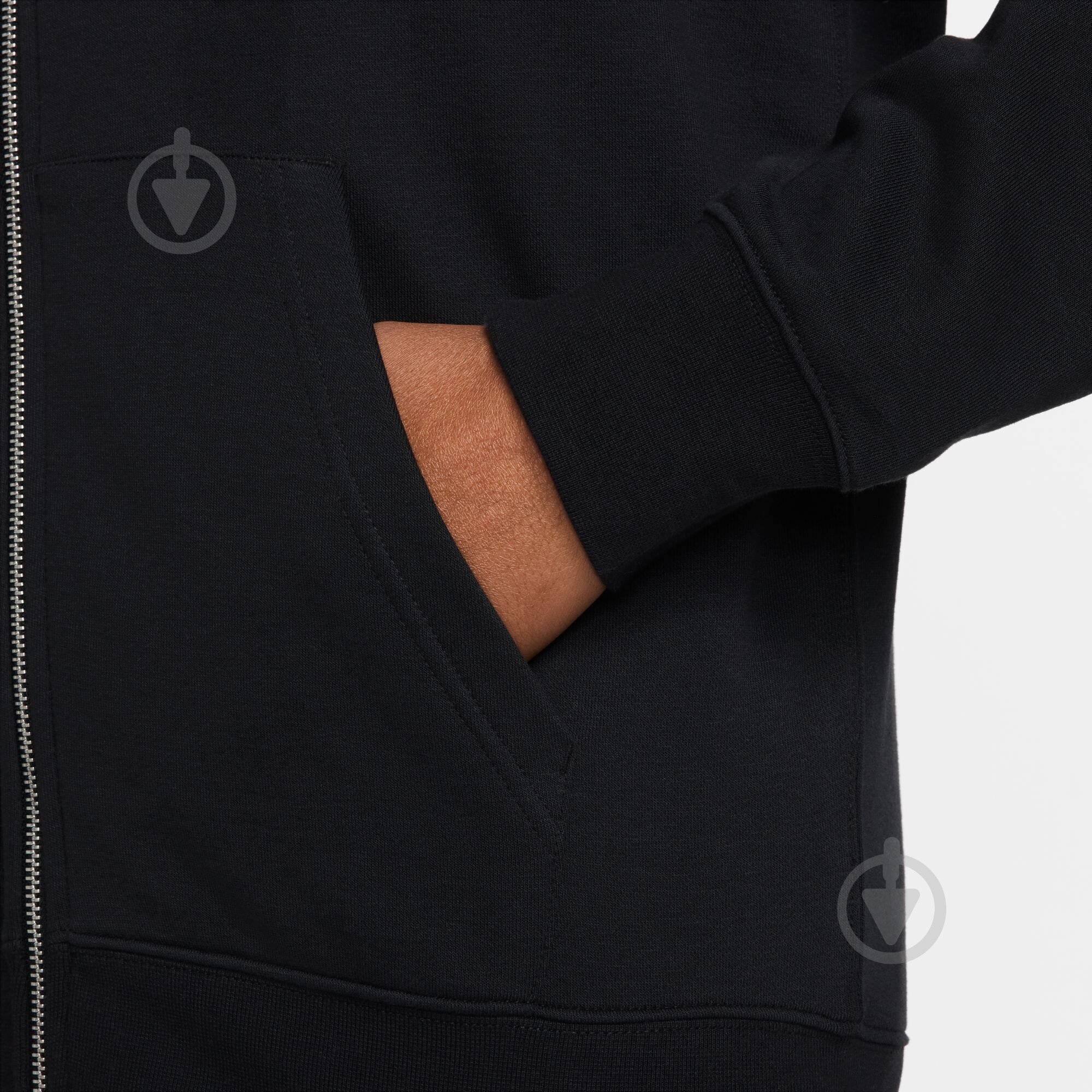 Джемпер Nike M NK CLUB FT FZ HOODIE FN3884-010 р.S черный - фото 5 Джемпер Nike M NK CLUB FT FZ HOODIE FN3884-010 р.S черный - фото 5