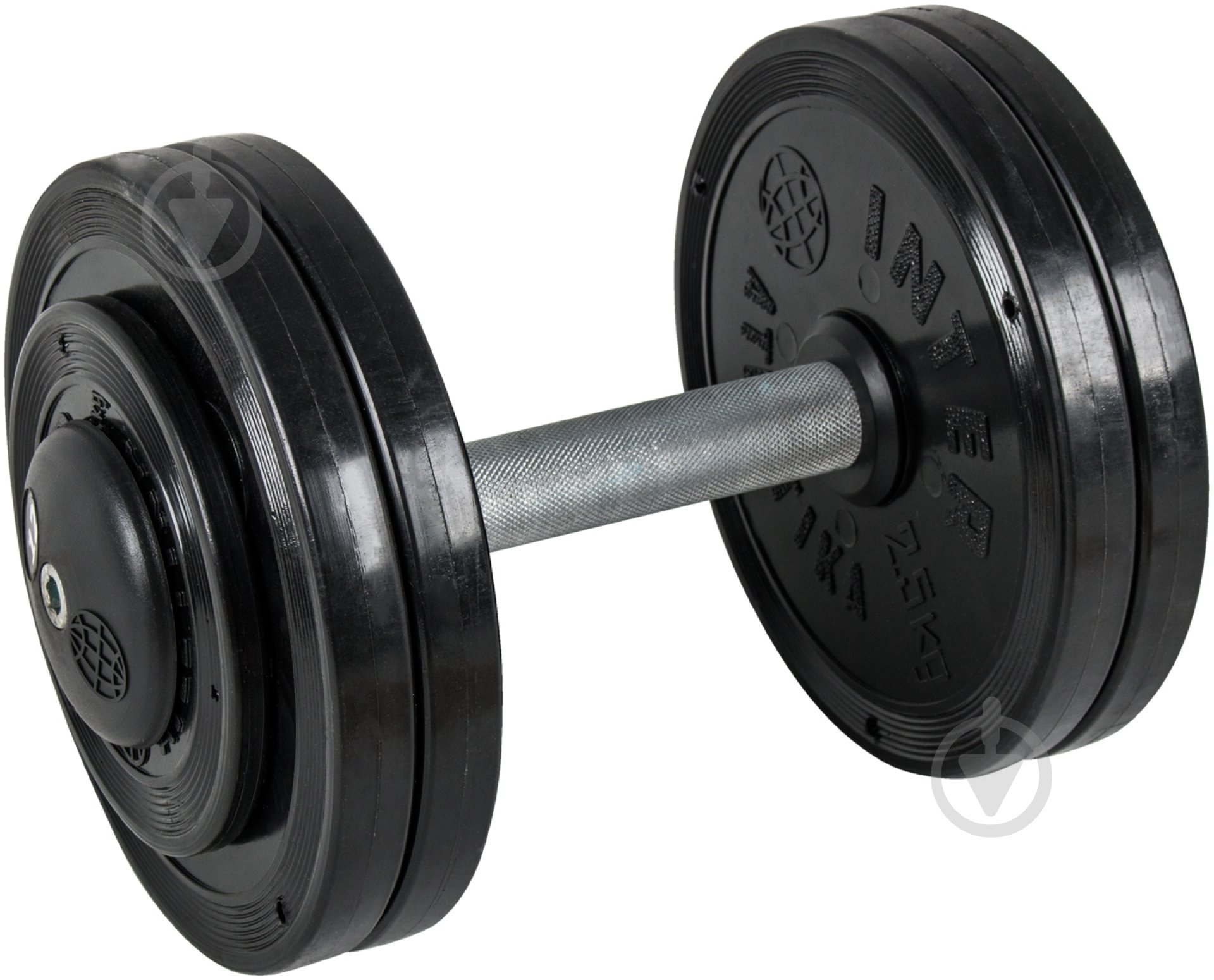 Гантель InterAtletika ST550.12 12 кг чорний - фото 1