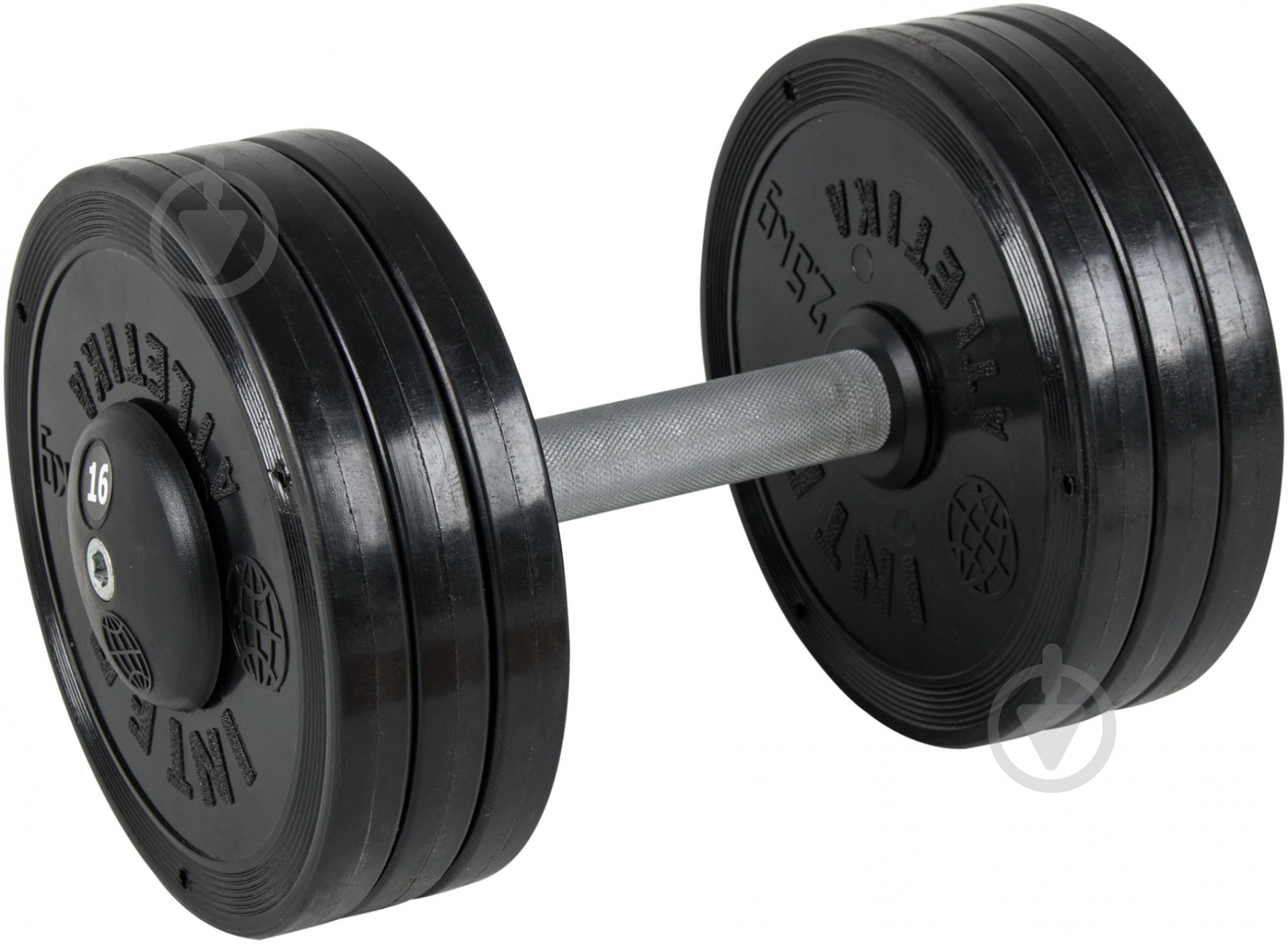 Гантель InterAtletika ST550.16 16 кг черный - фото 1 Гантель InterAtletika ST550.16 16 кг черный - фото 1