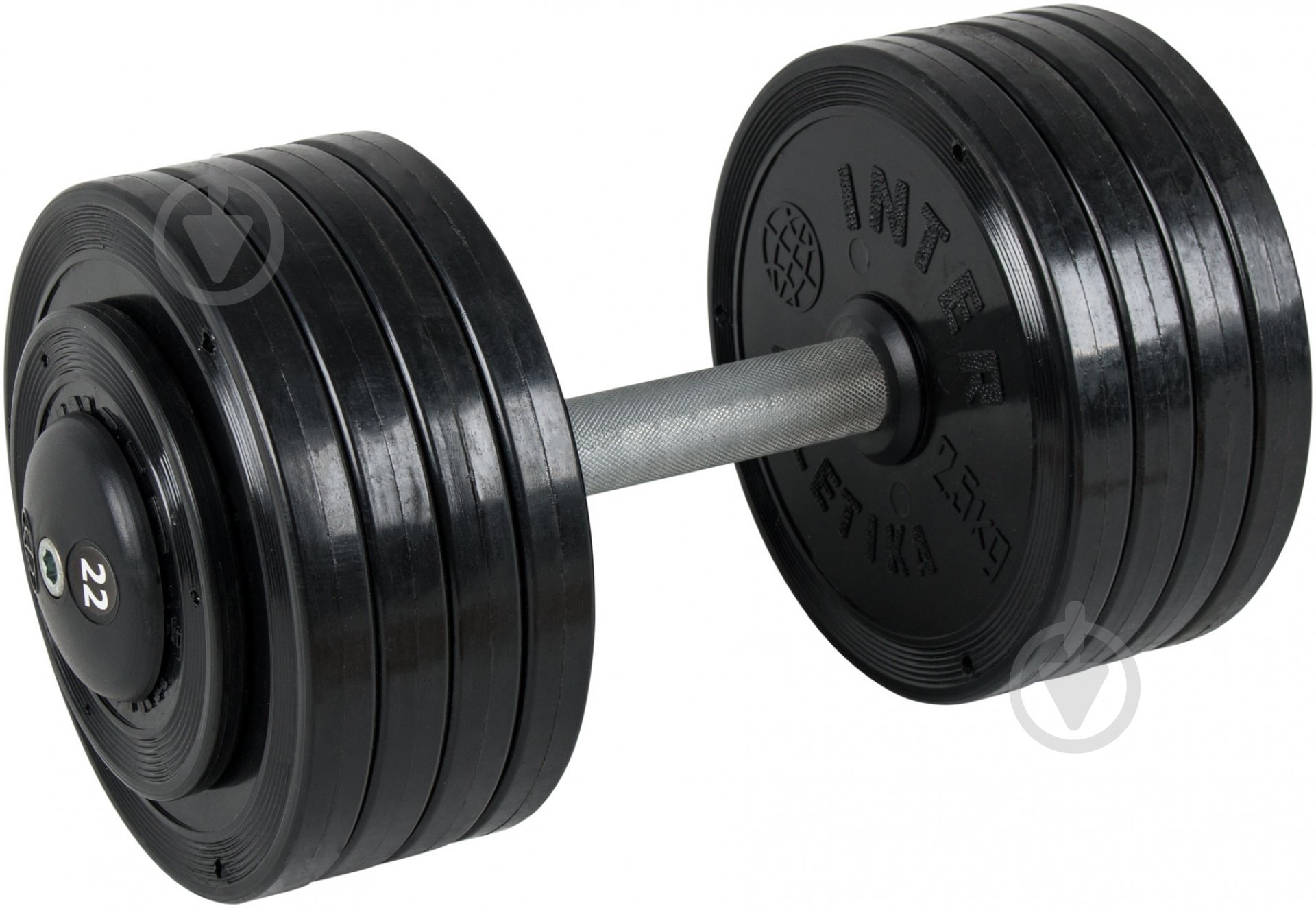 Гантель InterAtletika ST550.22 22 кг черный - фото 1 Гантель InterAtletika ST550.22 22 кг черный - фото 1