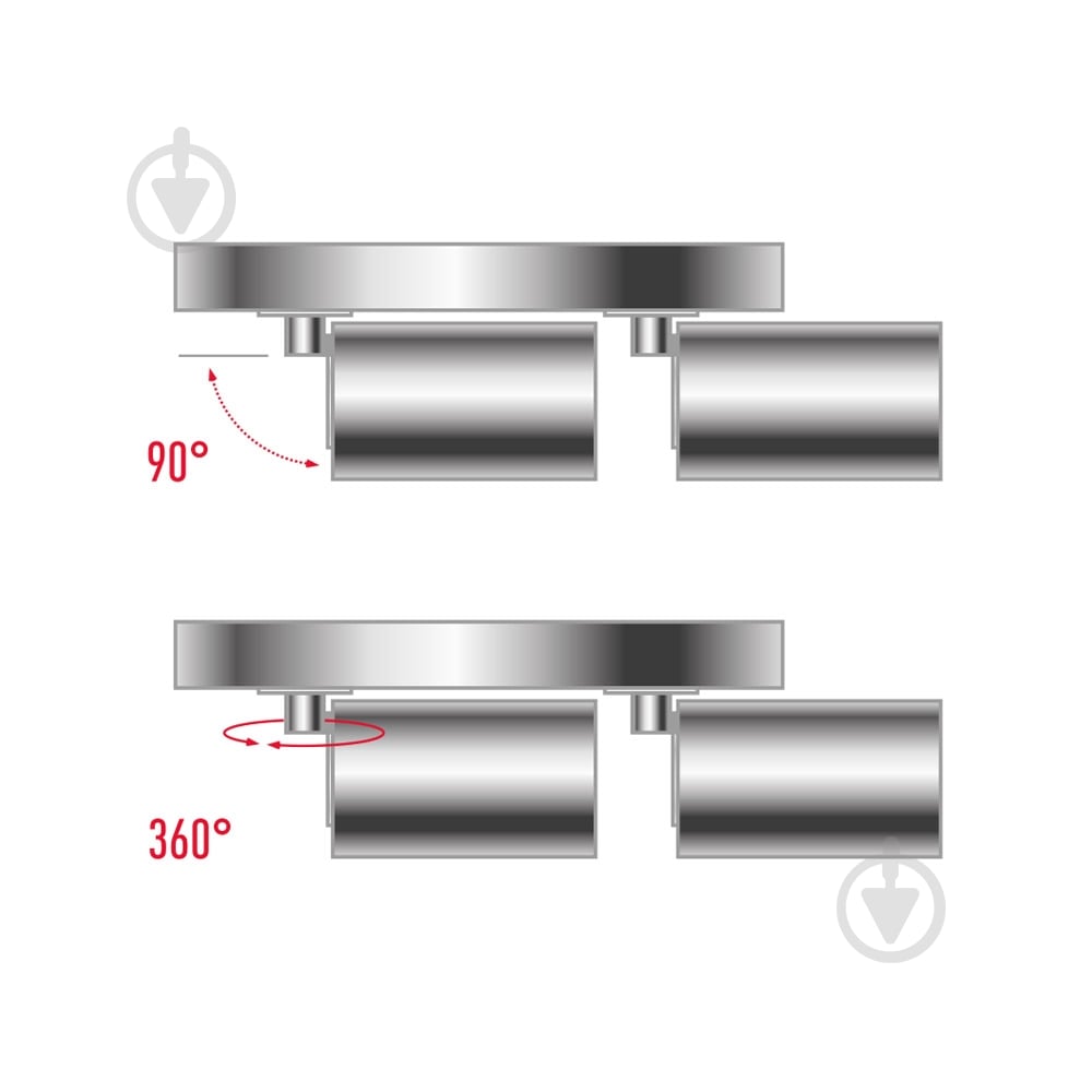 Спот Maxus 2xGU10 чорний 2-MAX-SL-GU10-BL - фото 4