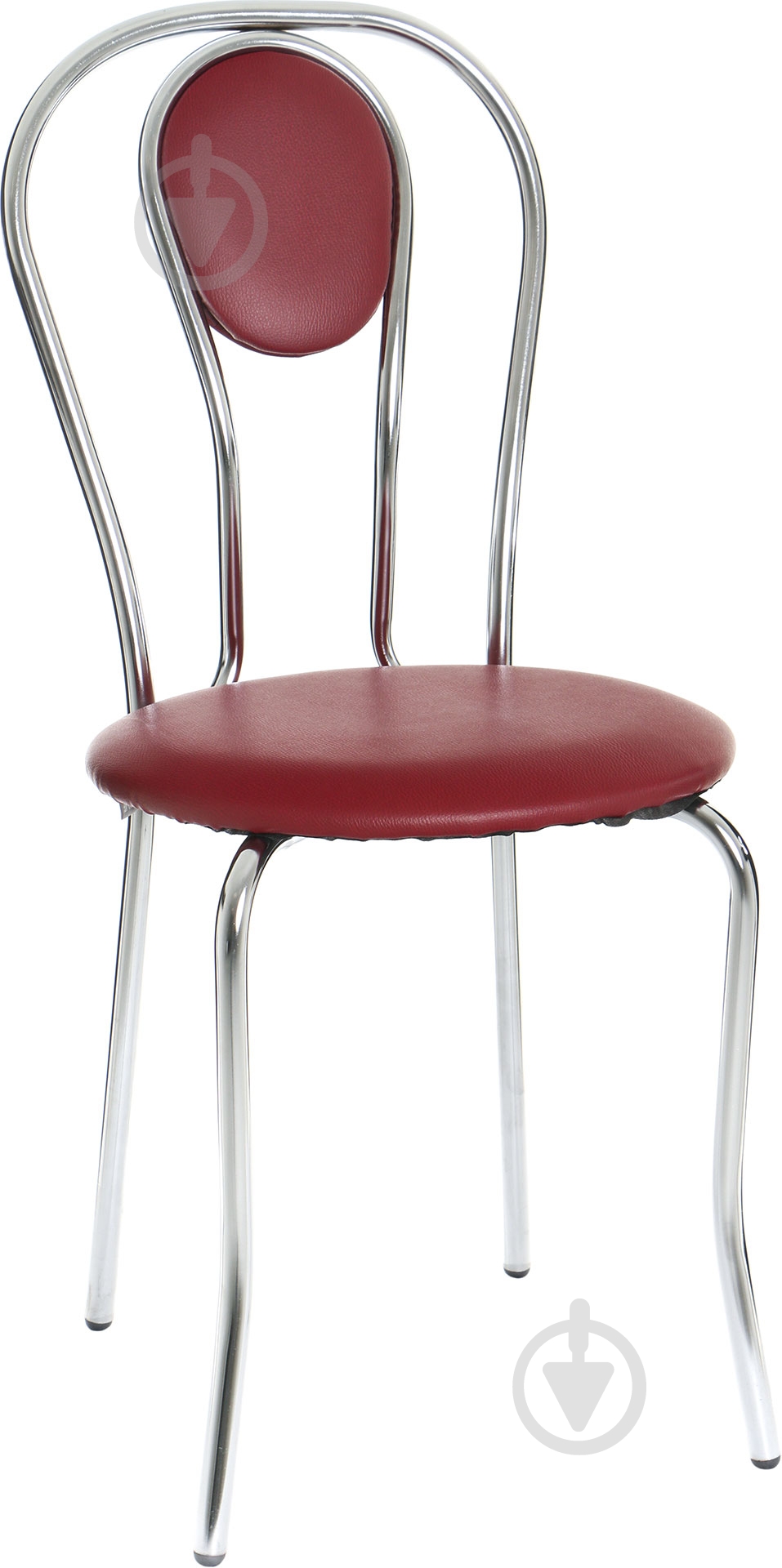 Стул обеденный AMF Art Metal Furniture Луиза Скаден хром/бордовый - фото 1
