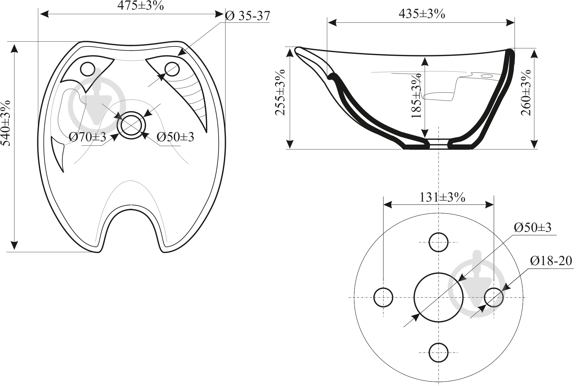 Умывальник парикмахерский Днепрокерамика Гарсон - фото 2