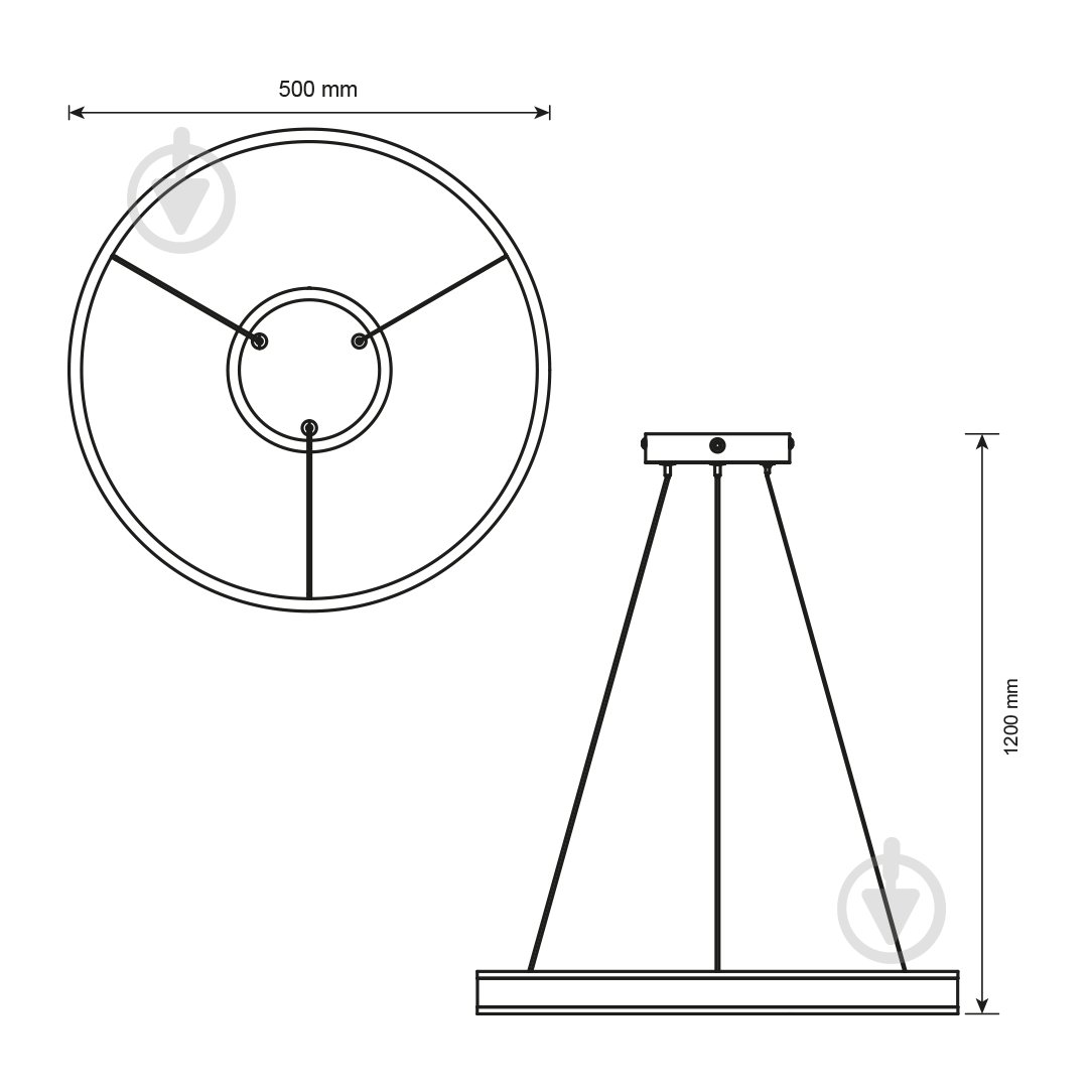 Люстра підвісна LIGHT SET VERBA LED PL 5012 70 Вт білий - фото 3 Люстра підвісна LIGHT SET VERBA LED PL 5012 70 Вт білий - фото 3