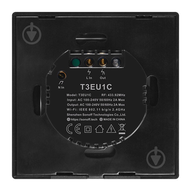 Умный выключатель Sonoff T3EU1C-TX черный - фото 4