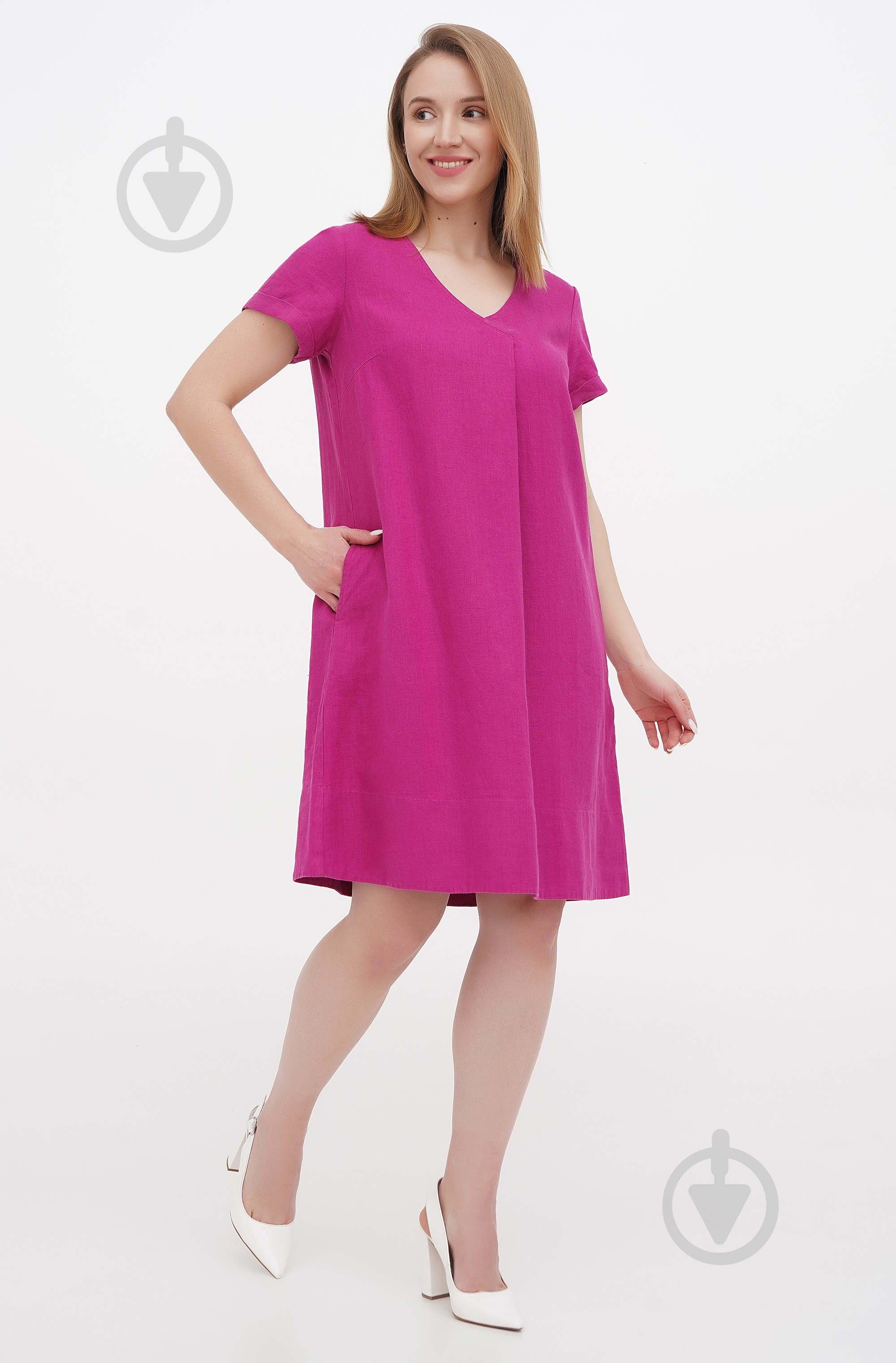 Платье Галерея льна Лулу 0230/52/688 р.3XL розовый - фото 1