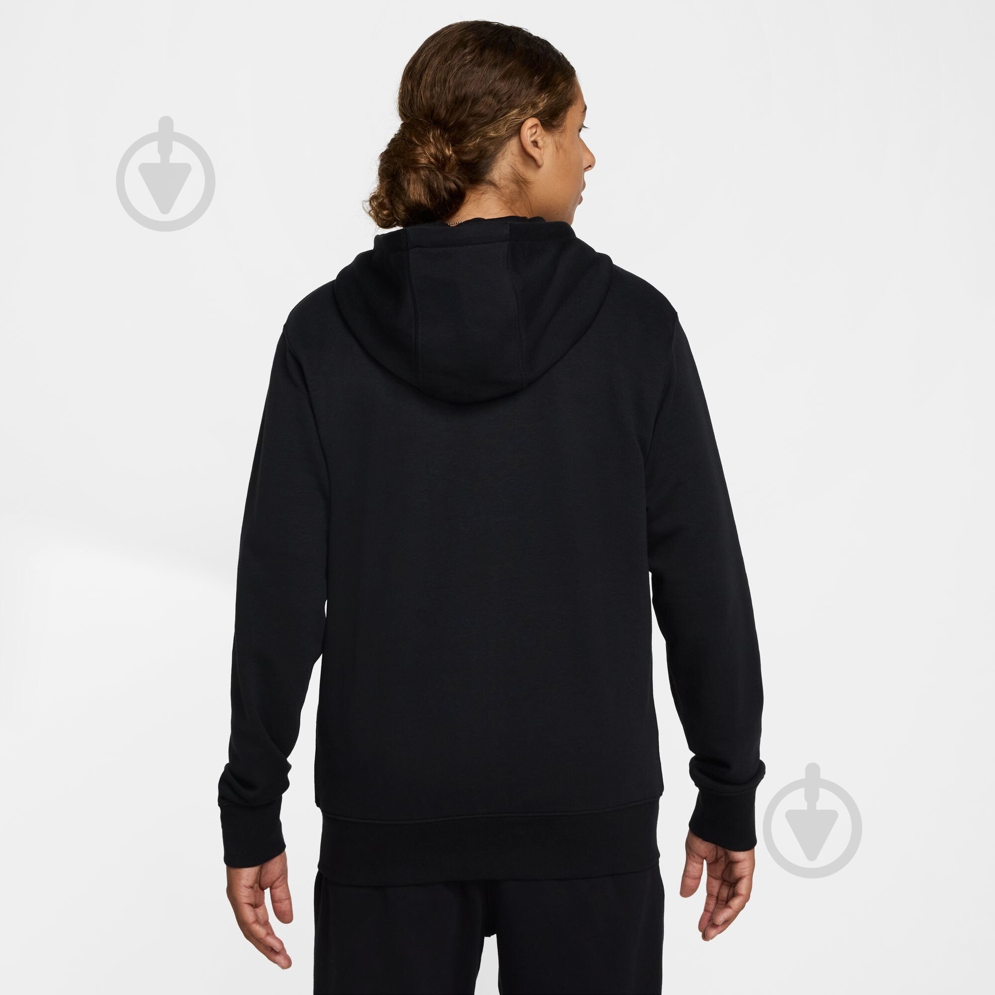 Джемпер Nike M NK CLUB FT FZ HOODIE FN3884-010 р.XL черный - фото 2 Джемпер Nike M NK CLUB FT FZ HOODIE FN3884-010 р.XL черный - фото 2