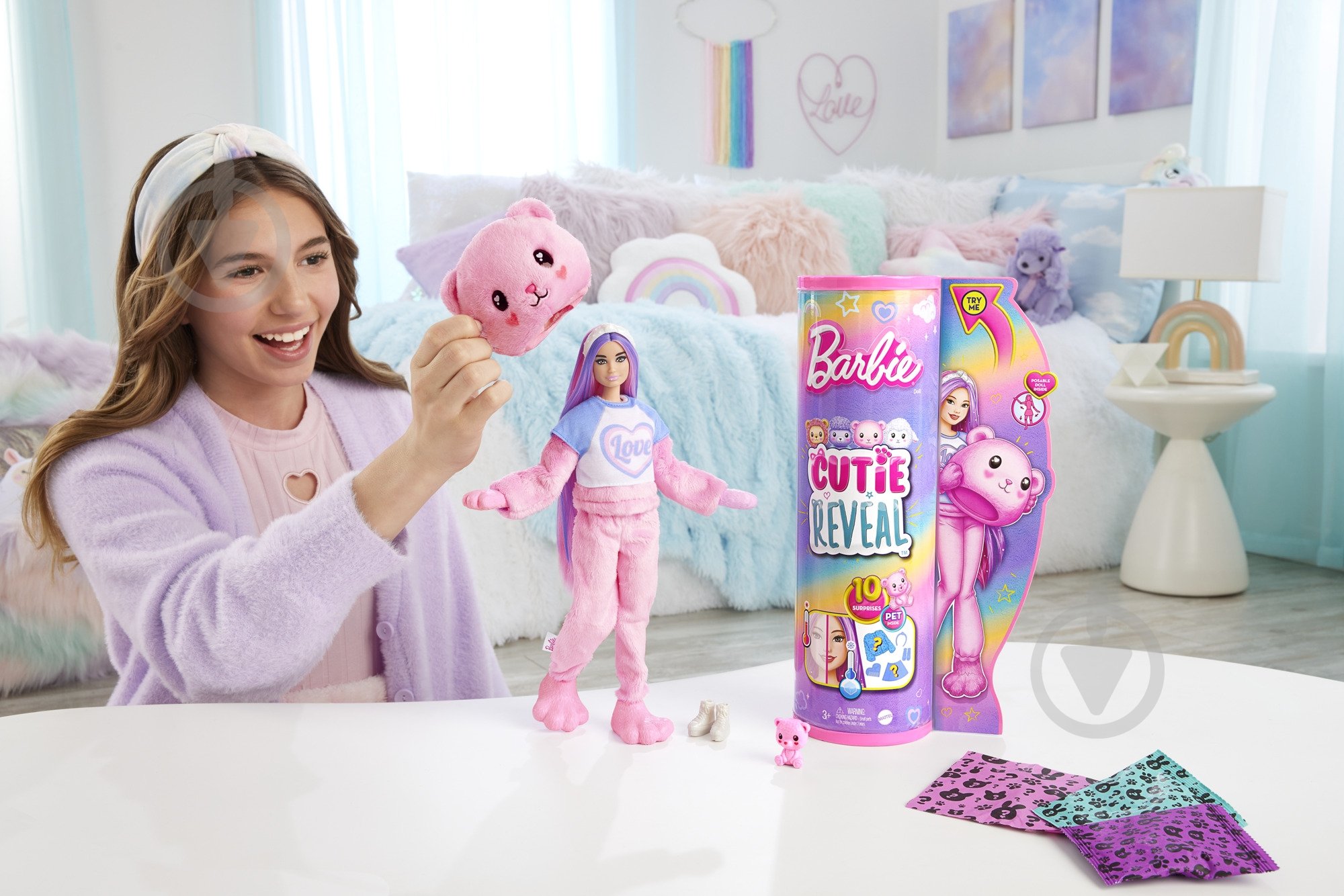 Кукла Barbie Cutie Reveal серии "Мягкие и пушистые" – медвежонок HKR04 - фото 3