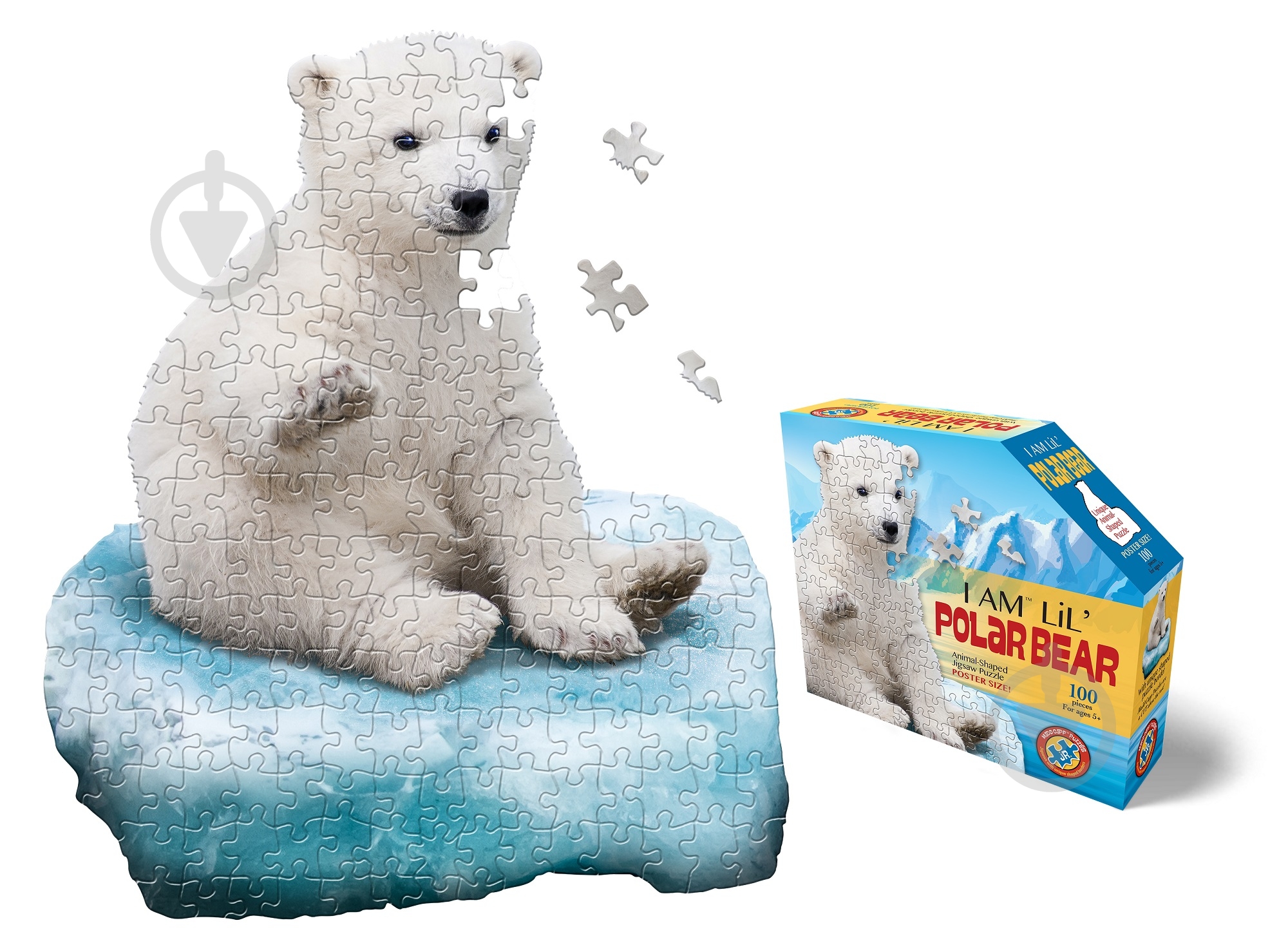 Пазл I AM Полярний ведмідь (100 шт.) 4010 - фото 2 Пазл I AM Полярний ведмідь (100 шт.) 4010 - фото 2