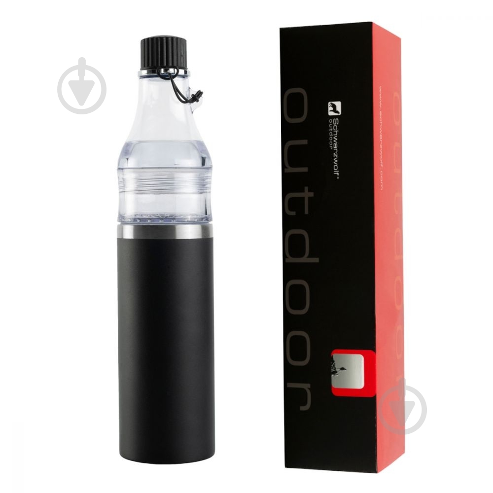 Термобутылка Schwarzwolf Dominika 4 в 1 черная - фото 2