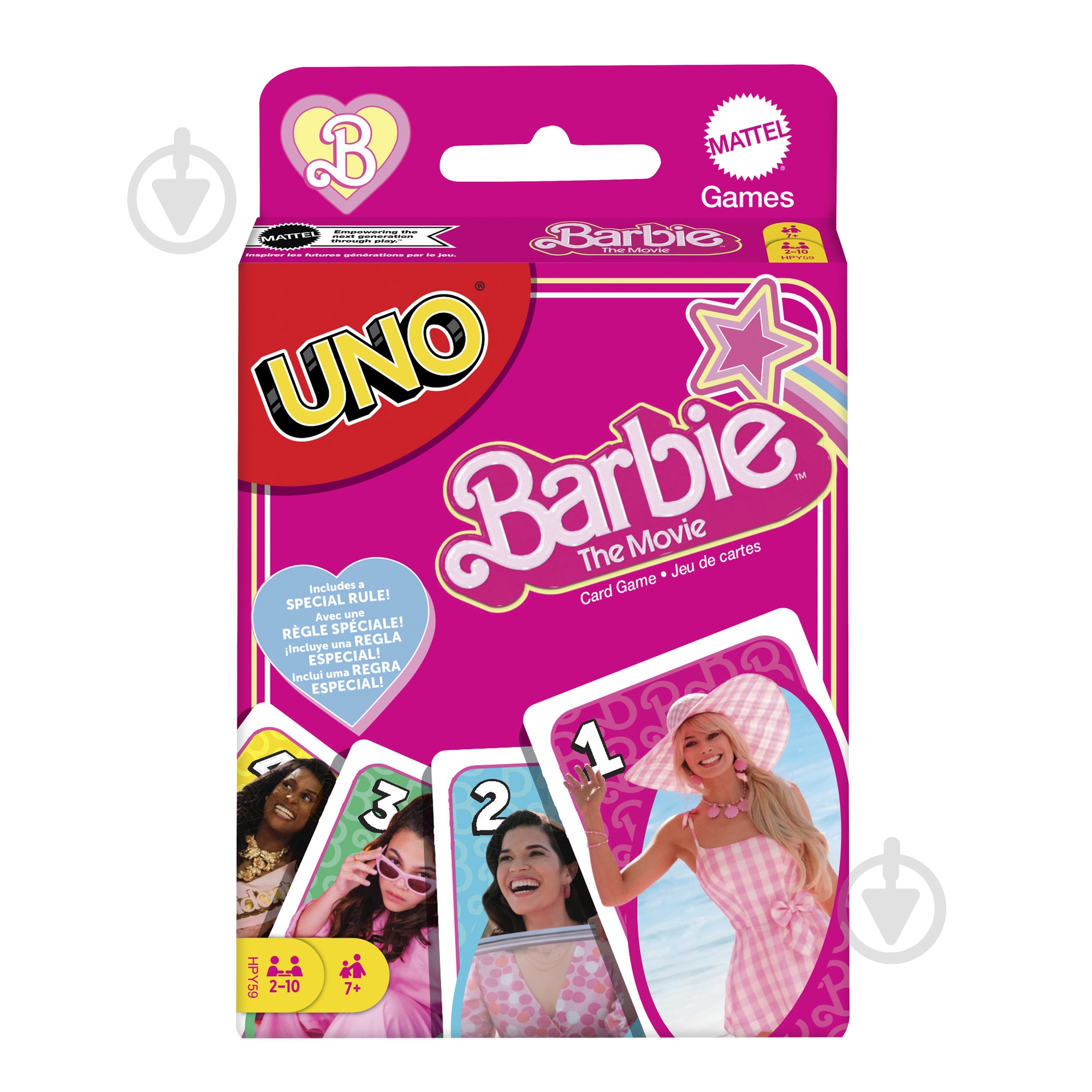 Игра настольная Uno Barbie в кино HPY59 - фото 1 Игра настольная Uno Barbie в кино HPY59 - фото 1