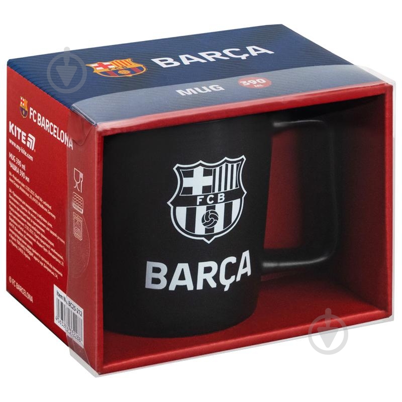 Чашка KITE FC Barcelona 390 мл BC25-212 чорний із малюнком - фото 4