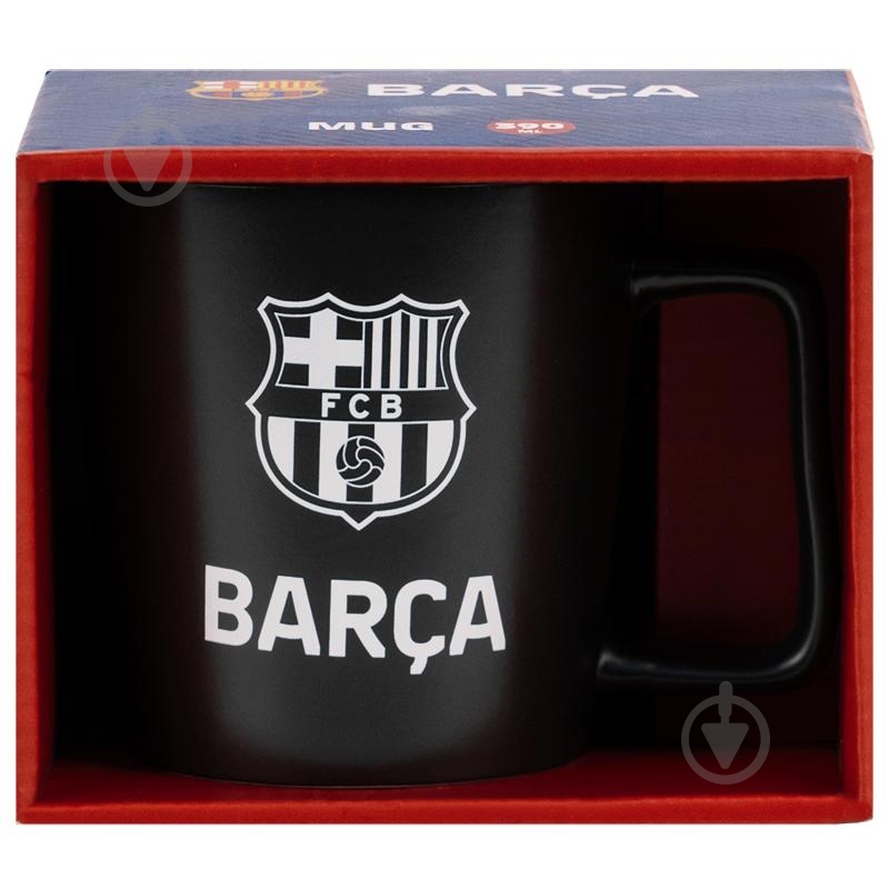 Чашка KITE FC Barcelona 390 мл BC25-212 чорний із малюнком - фото 1