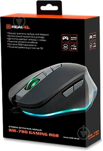 Мышка Real-el RM-780 Gaming RGB - фото 6