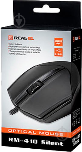 Мышка Real-el RM-410 Silent Black - фото 3