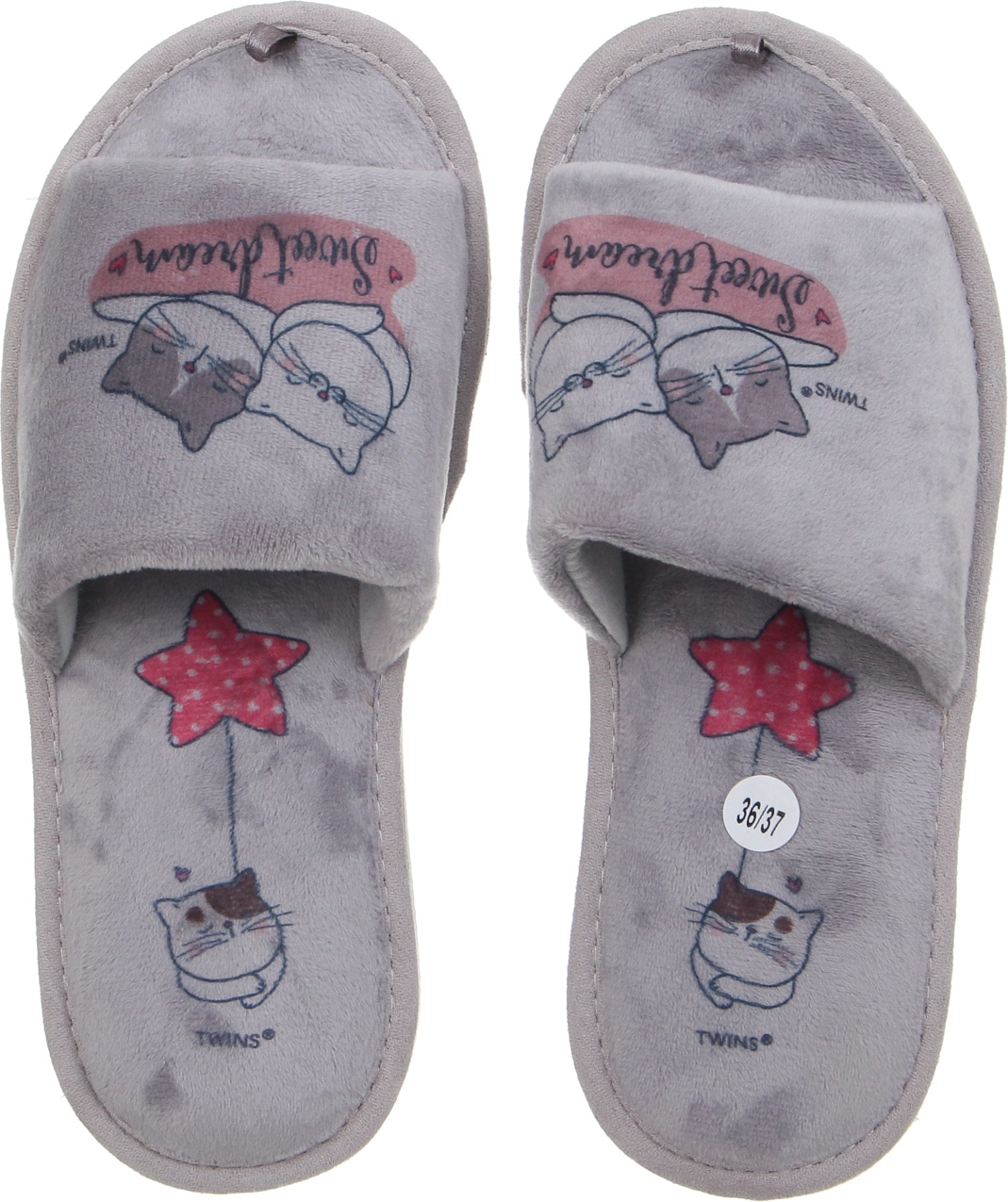 Тапочки детские Twins меховые р.34-35 в ассортименте 5630 - фото 1 Тапочки детские Twins меховые р.34-35 в ассортименте 5630 - фото 1
