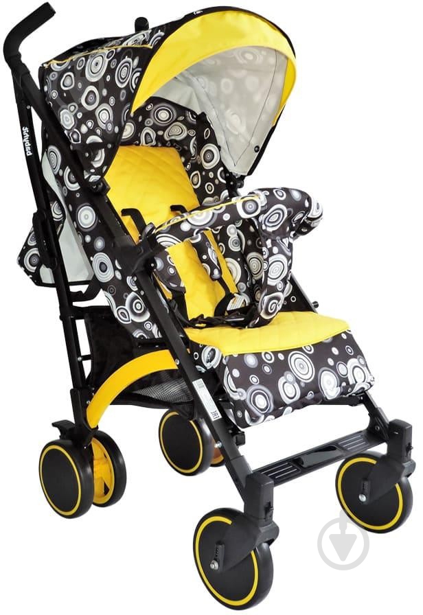 Коляска-трость Babyhit Rainbow Yellow black 15086 - фото 4