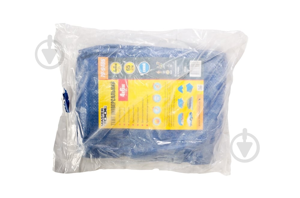 Тент MasterTool 4х5 м 65 г/м² (79-9406) синий - фото 1