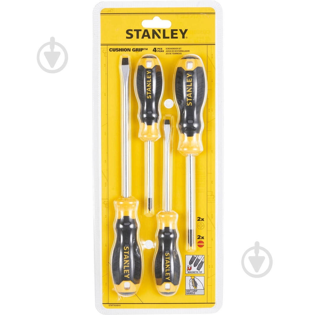 Набір викруток Stanley 4 шт. STHT16169-0 - фото 2 Набір викруток Stanley 4 шт. STHT16169-0 - фото 2