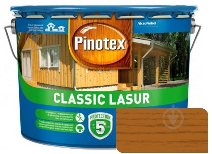 Деревозахисний засіб Pinotex Classic Lasur орегон мат 10 л - фото 1
