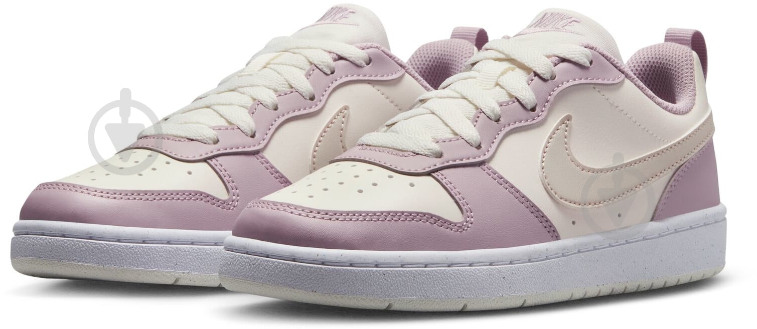 Кросівки для дівчаток демісезонні Nike COURT BOROUGH LOW RECRAFT DV5456-129 р.35,5 бежеві із рожевим - фото 5