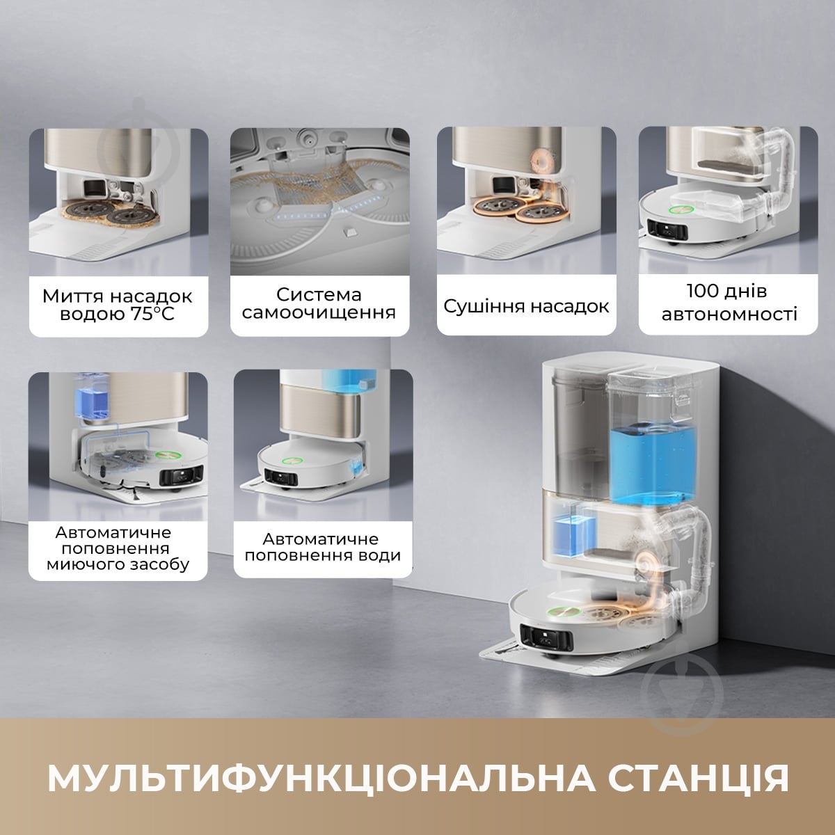 Робот-пилосос мийний DREAME Bot L50 Pro Ultra white - фото 15 Робот-пилосос мийний DREAME Bot L50 Pro Ultra white - фото 15