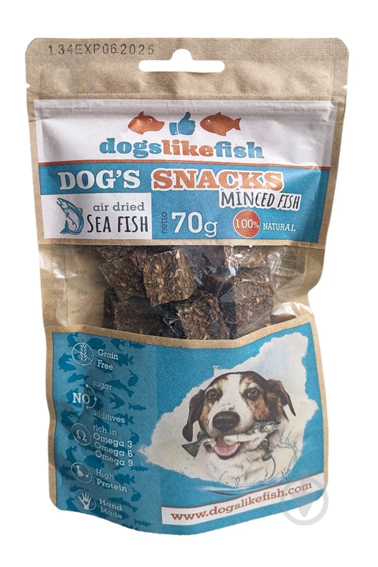 Ласощі DogsLikeFish Мелена тріски - кубики - фото 2 Ласощі DogsLikeFish Мелена тріски - кубики - фото 2