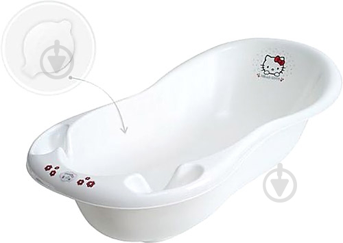 Ванночка Maltex Hello kitty 4957 с пробкой белая 9817 - фото 2