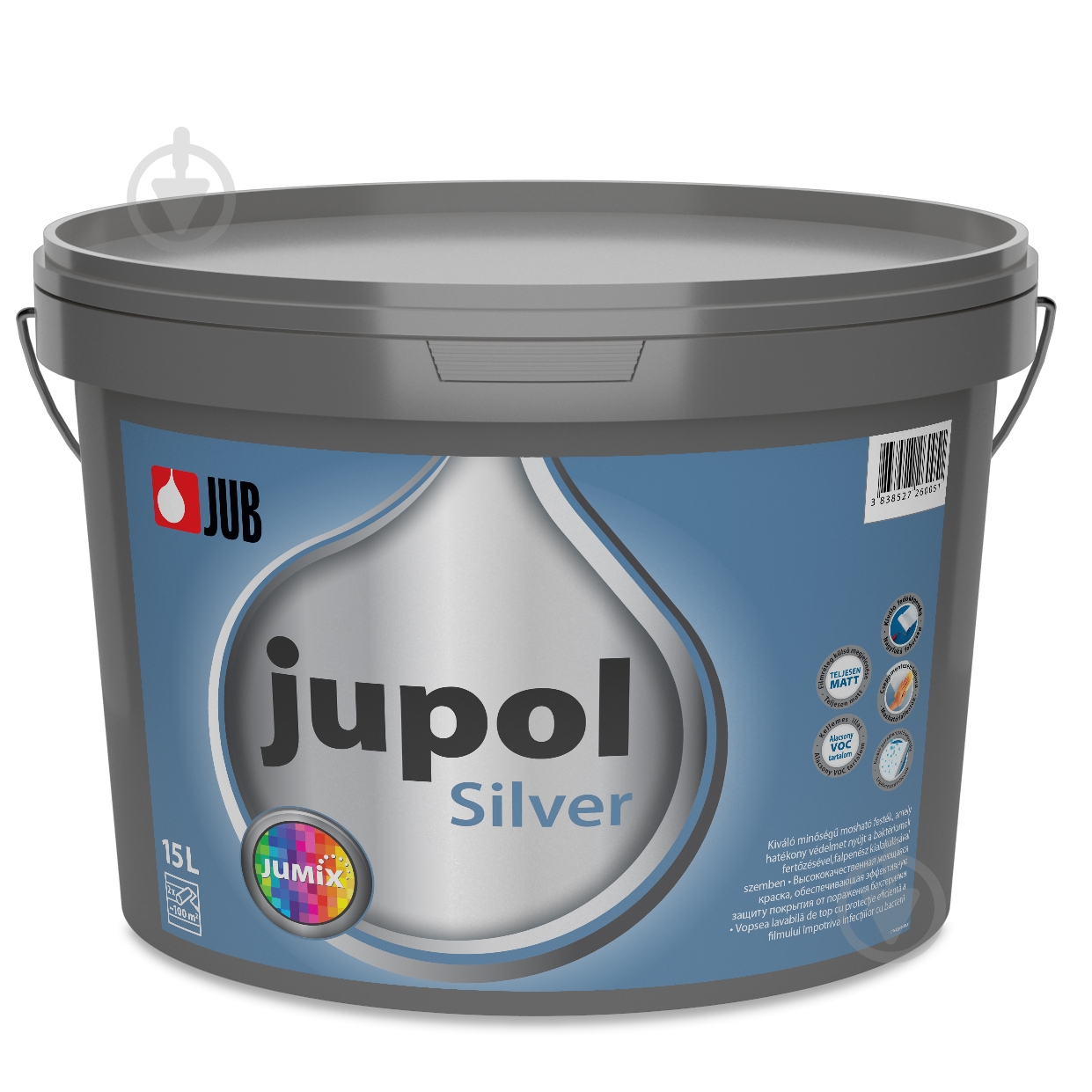 Краска интерьерная акриловая JUB Silver мат 15 л - фото 1