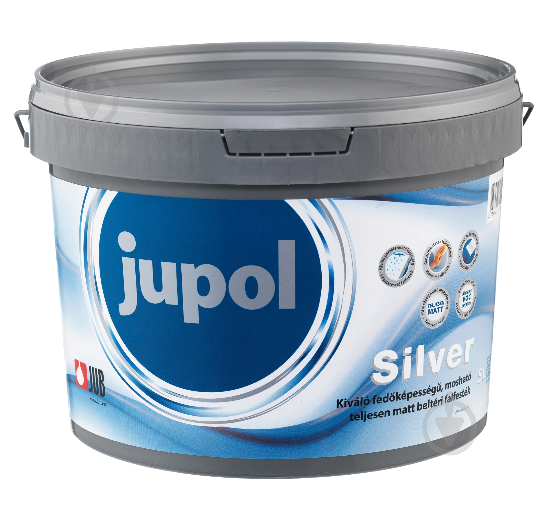 Краска интерьерная акриловая JUB Silver мат 5 л - фото 1