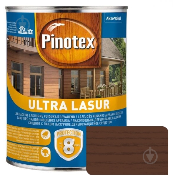 Деревозахисний засіб Pinotex Ultra Lasur тік глянець 1 л - фото 1
