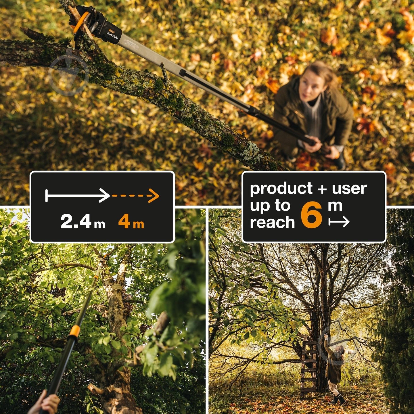 Гілкоріз телескопічний Fiskars PowerGearX™ (F) UPX86 - фото 6 Гілкоріз телескопічний Fiskars PowerGearX™ (F) UPX86 - фото 6