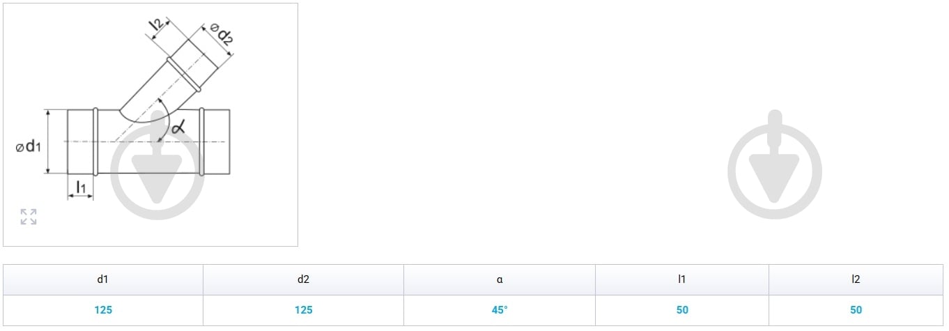 Тройник угловой Вентс Спировент 125-45 - фото 2