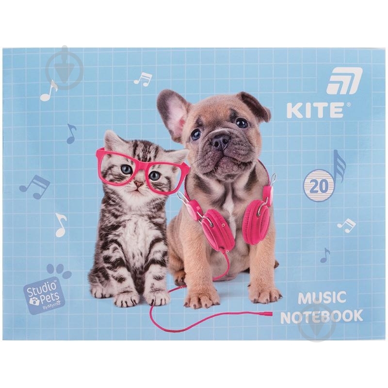Зошит для нот А5 20 лист. Studio Pets KITE - фото 1 Зошит для нот А5 20 лист. Studio Pets KITE - фото 1