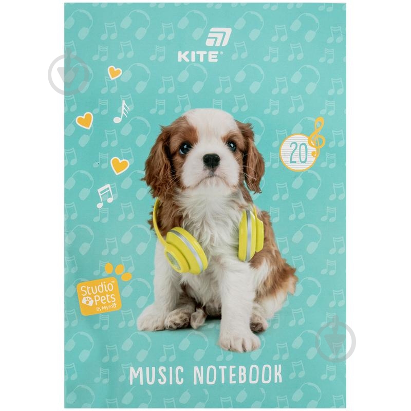 Тетрадь для нот А4 20 лист. Studio Pets KITE - фото 1