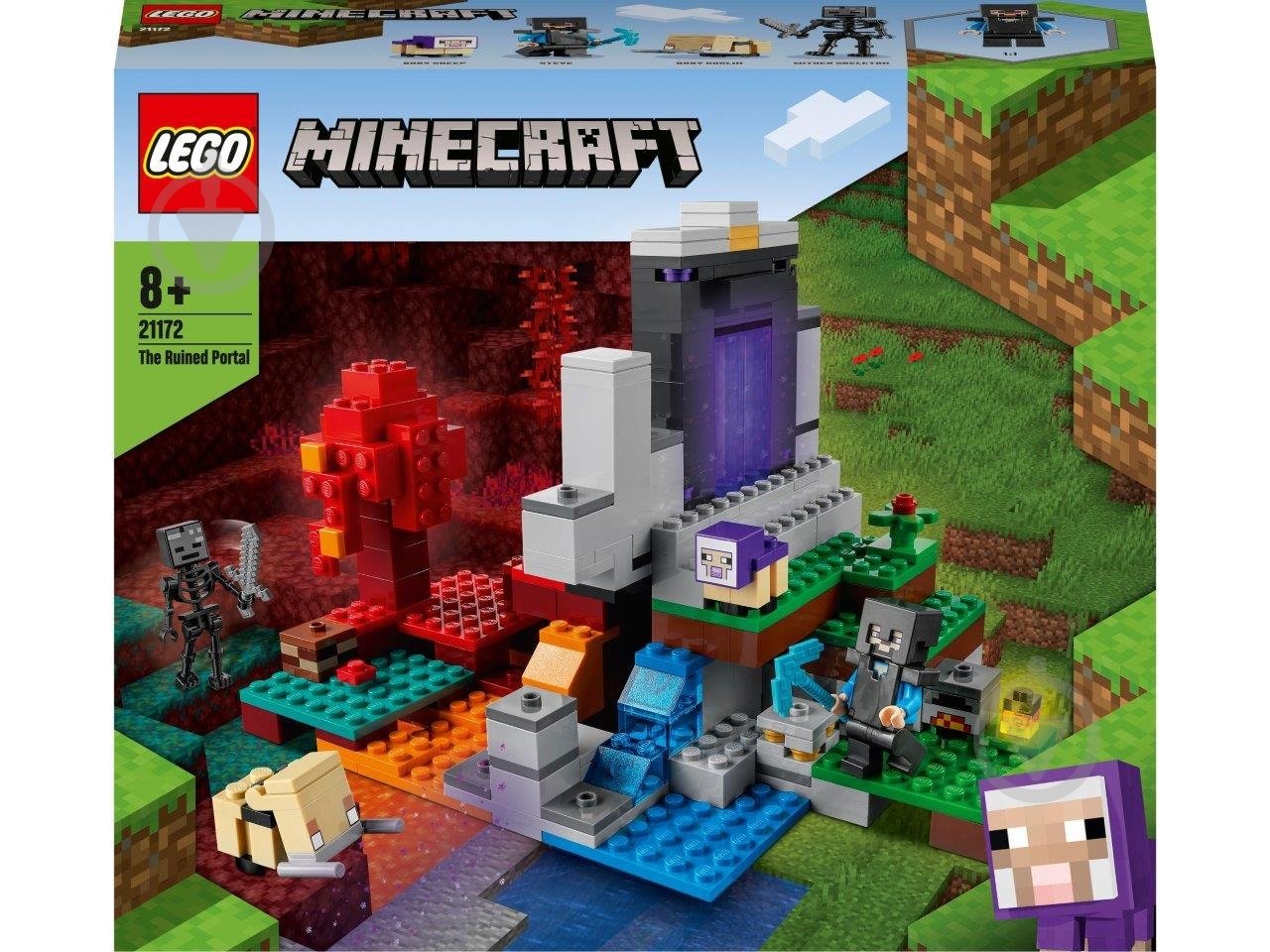 Конструктор LEGO Minecraft Зруйнований портал 21172 - фото 1