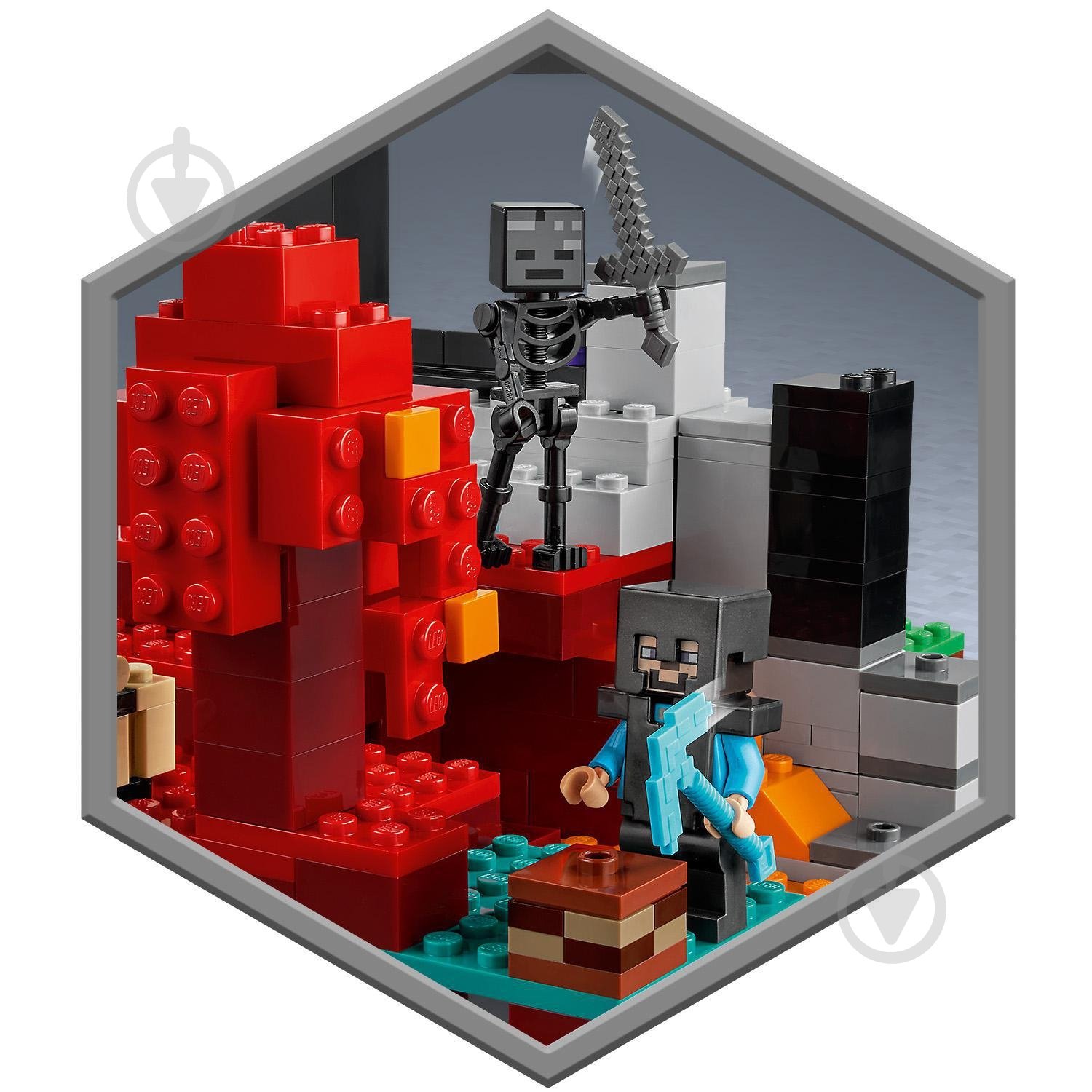 Конструктор LEGO Minecraft Зруйнований портал 21172 - фото 6