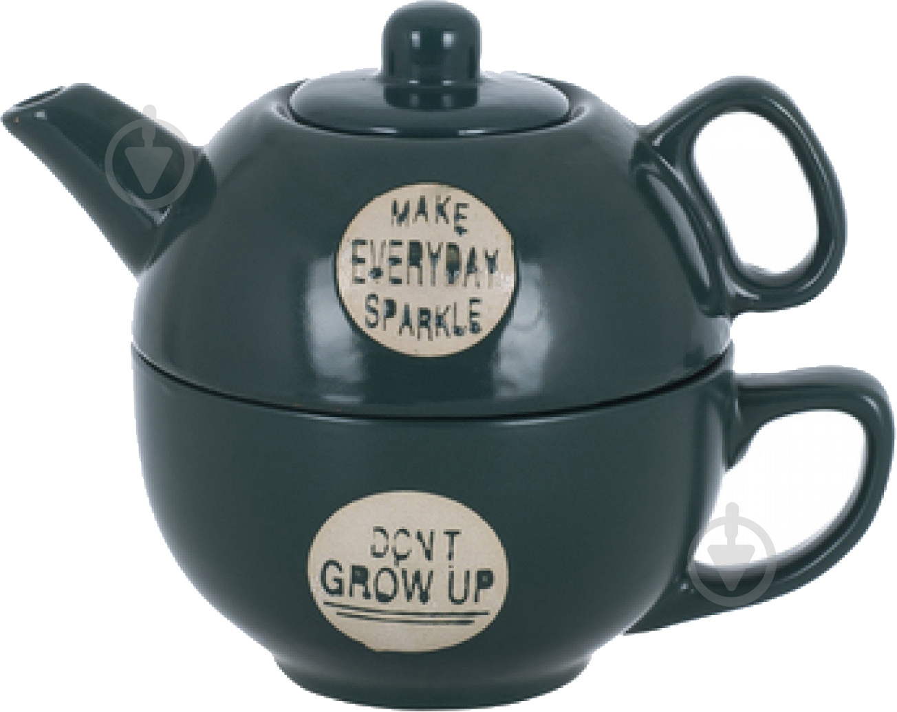 Чайник заварочный Limited Edition Good Morning темно-зеленый (117100019-C) - фото 1 Чайник заварочный Limited Edition Good Morning темно-зеленый (117100019-C) - фото 1