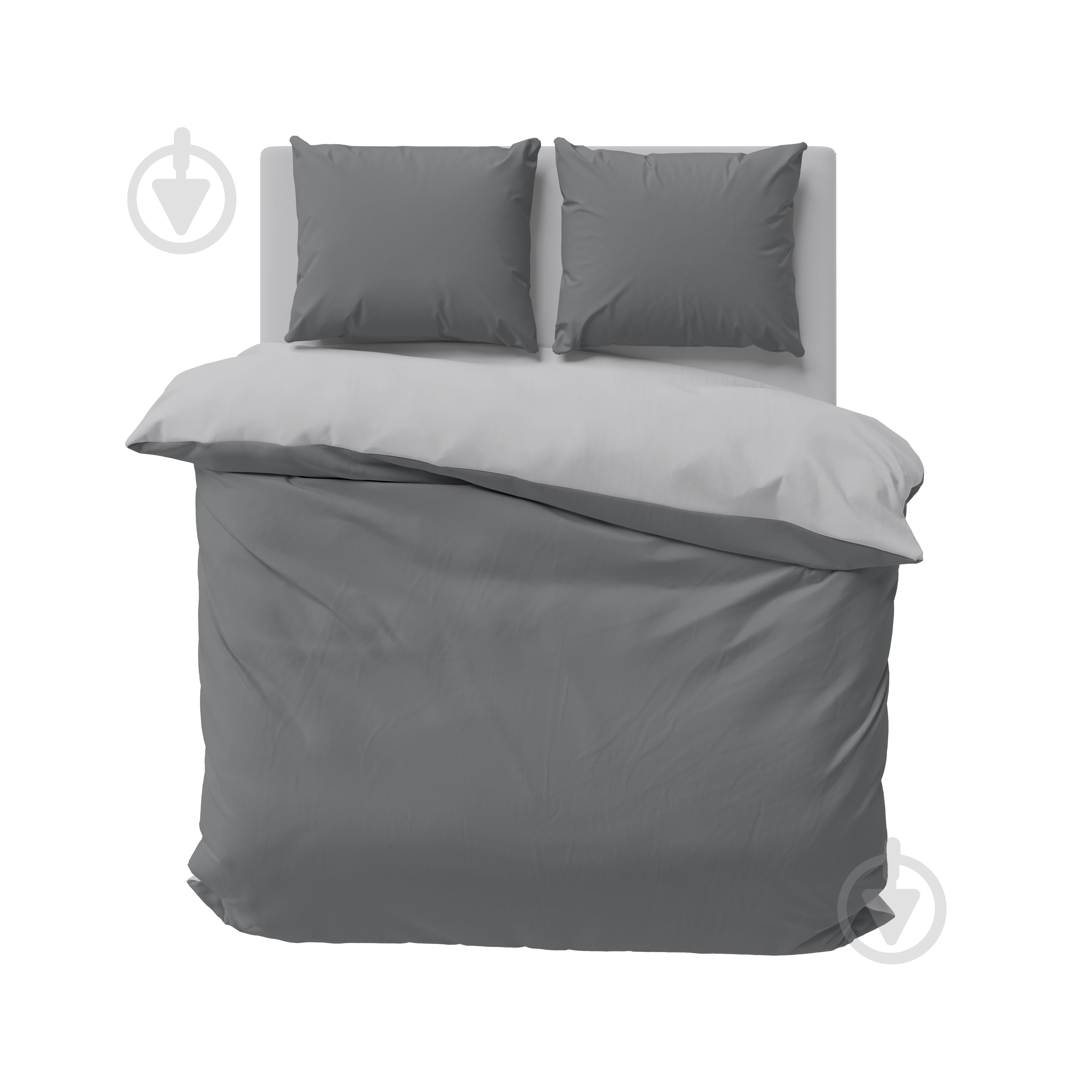 Комплект постільної білизни 2.0 темно-сірий Luna - фото 1 Комплект постільної білизни 2.0 темно-сірий Luna - фото 1