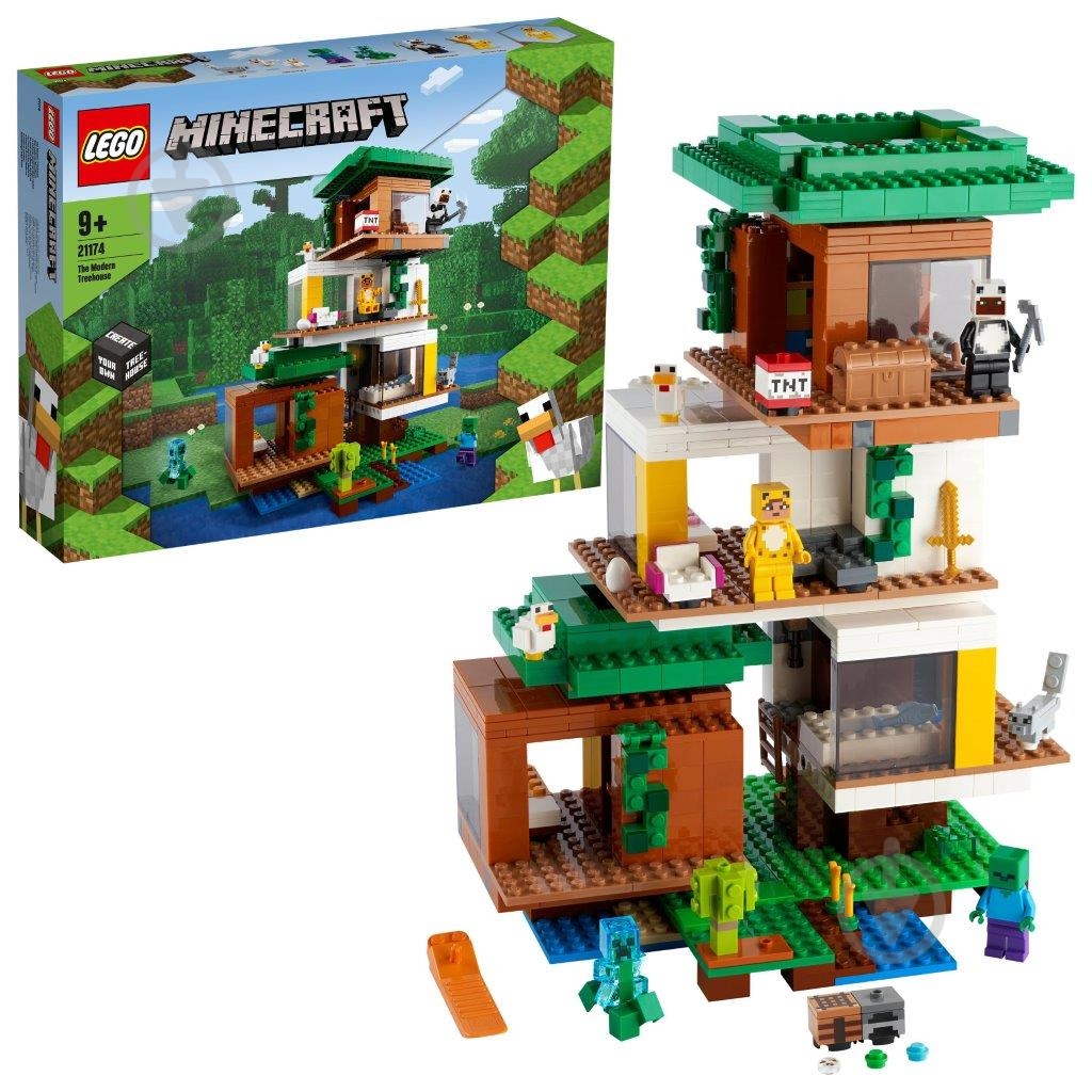 Конструктор LEGO Minecraft Сучасний будиночок на дереві 21174 - фото 2 Конструктор LEGO Minecraft Сучасний будиночок на дереві 21174 - фото 2