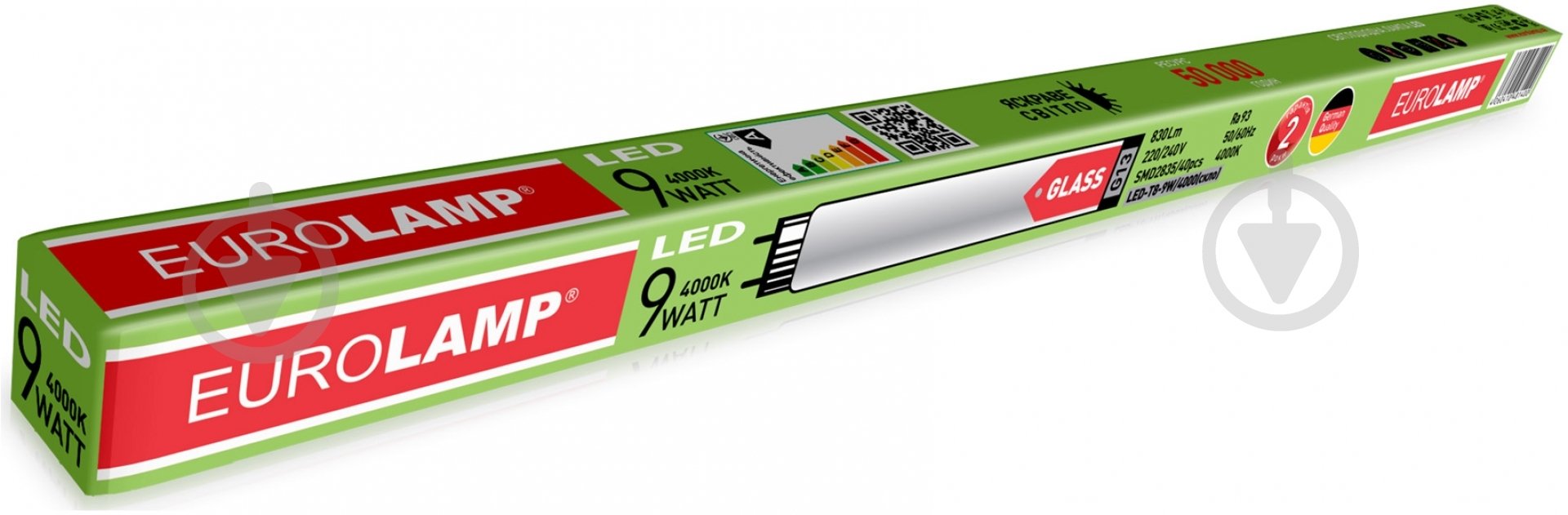 Лампа світлодіодна Eurolamp 9 Вт T8 матова G13 220 В 4100 К LED-T8-9W/4100(скло) - фото 2